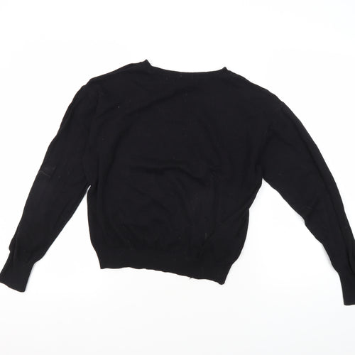 Mango Black Pullover Women's M Crew Neck Jumper