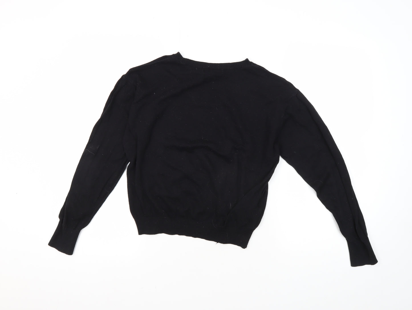 Mango Black Pullover Women's M Crew Neck Jumper