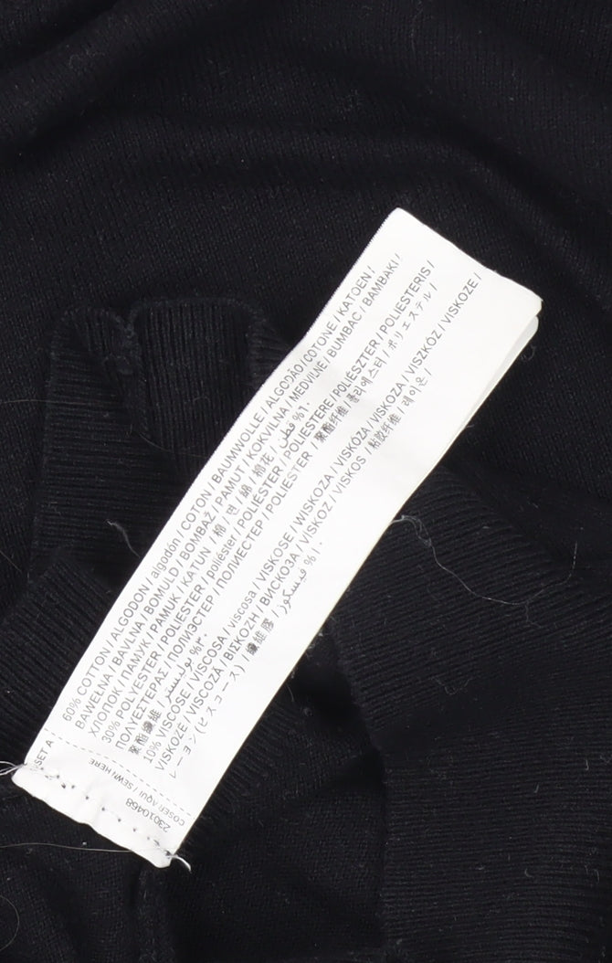 Mango Black Pullover Women's M Crew Neck Jumper