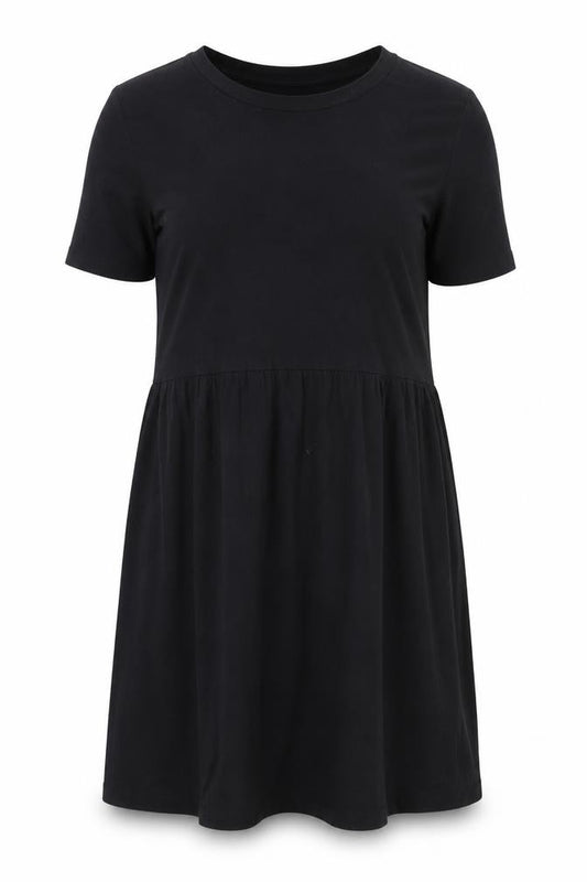 Front view of H&M Women's Black A-Line Dress, size 12