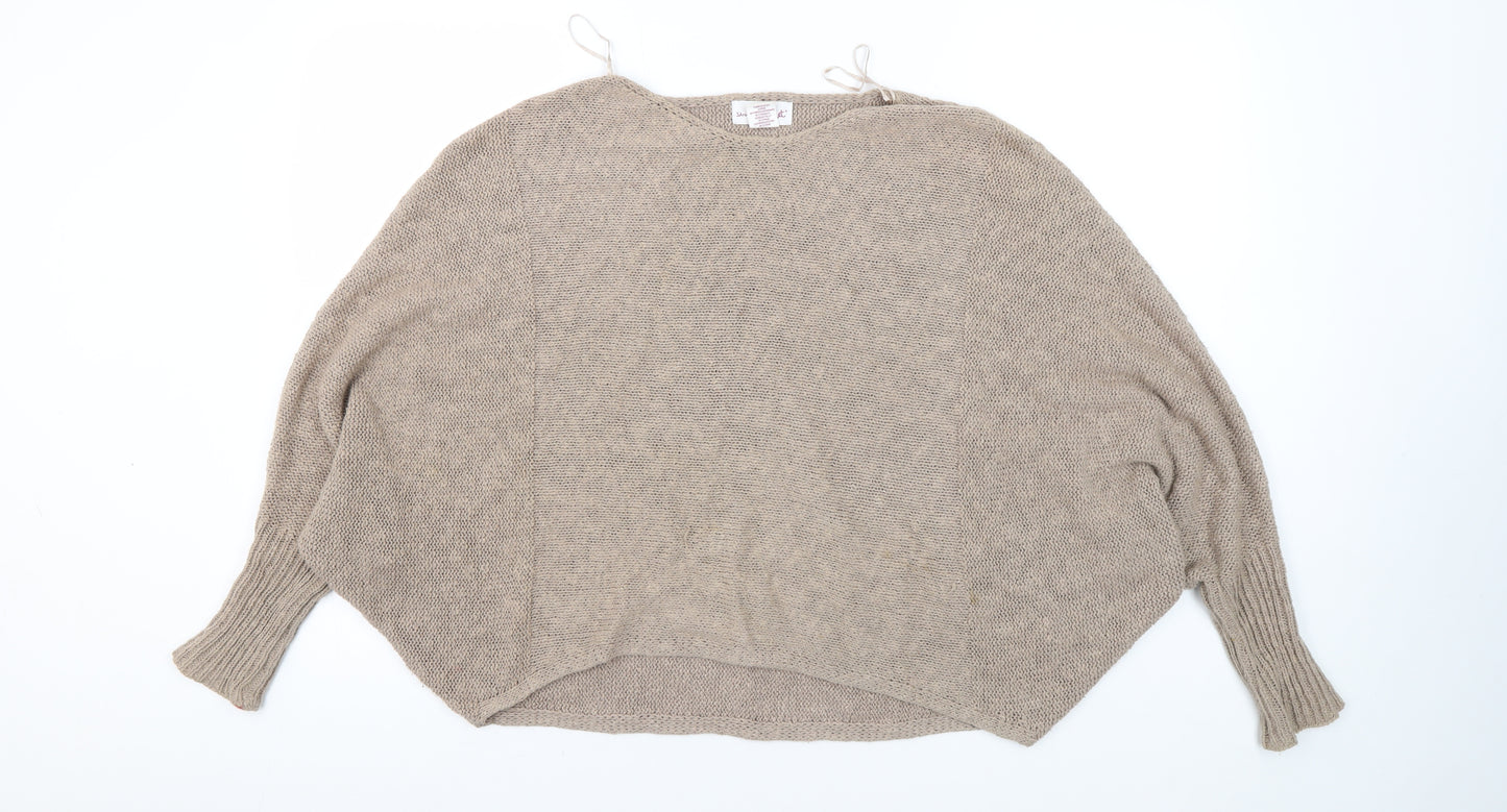 Shrinking Violet Women's Beige Pullover Jumper Size S