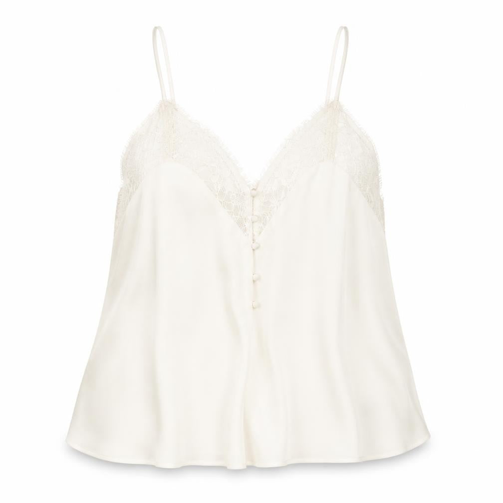 Front view of Marks & Spencer Women's Ivory Camisole Tank, size 14