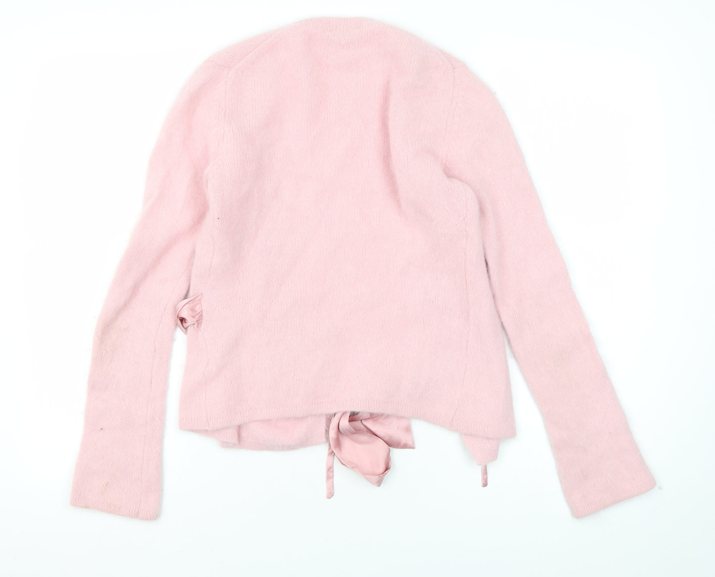 Monsoon Women's Pink Angora Wrap Jumper Size 8