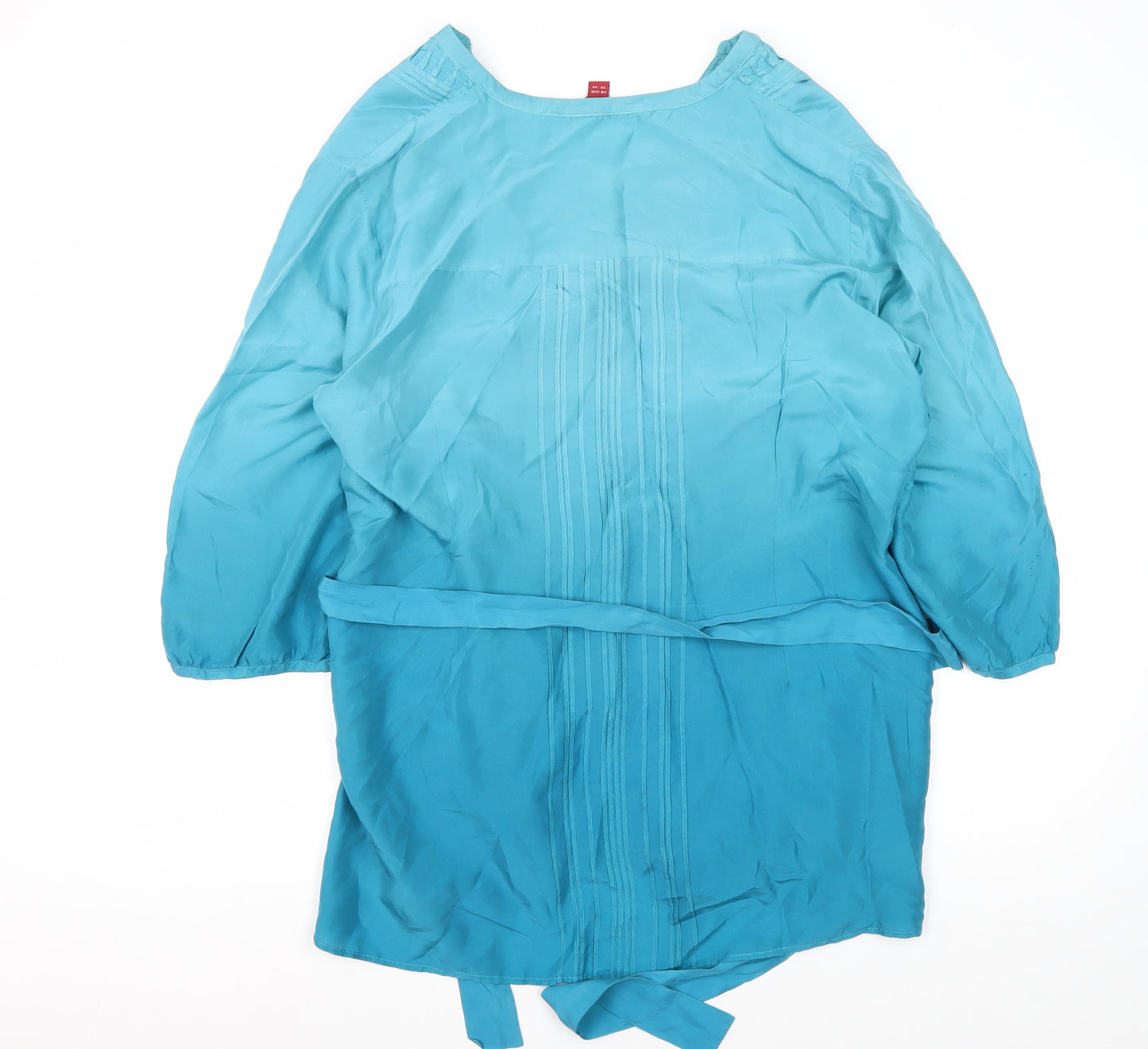 Monsoon Women's Blue Silk Tunic Blouse, Size 20