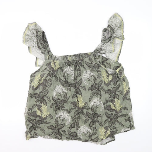 Monsoon Women's Green Floral Tunic Blouse XL