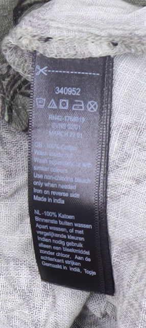 Monsoon Women's Green Floral Tunic Blouse XL