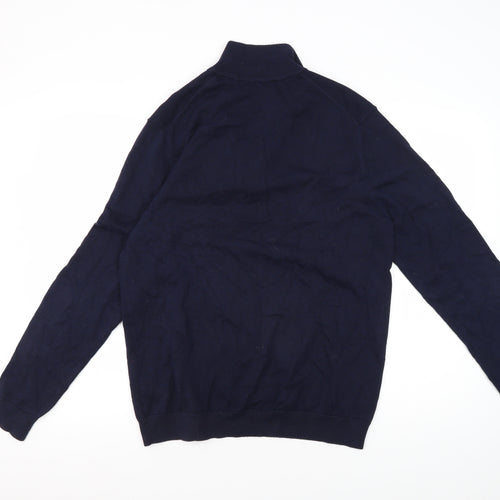 Jack & Jones Men's Blue 1/2 Zip Sweatshirt - Size L