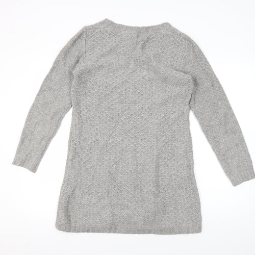 White Stuff Women's Grey Cable-Knit Pullover Jumper 10