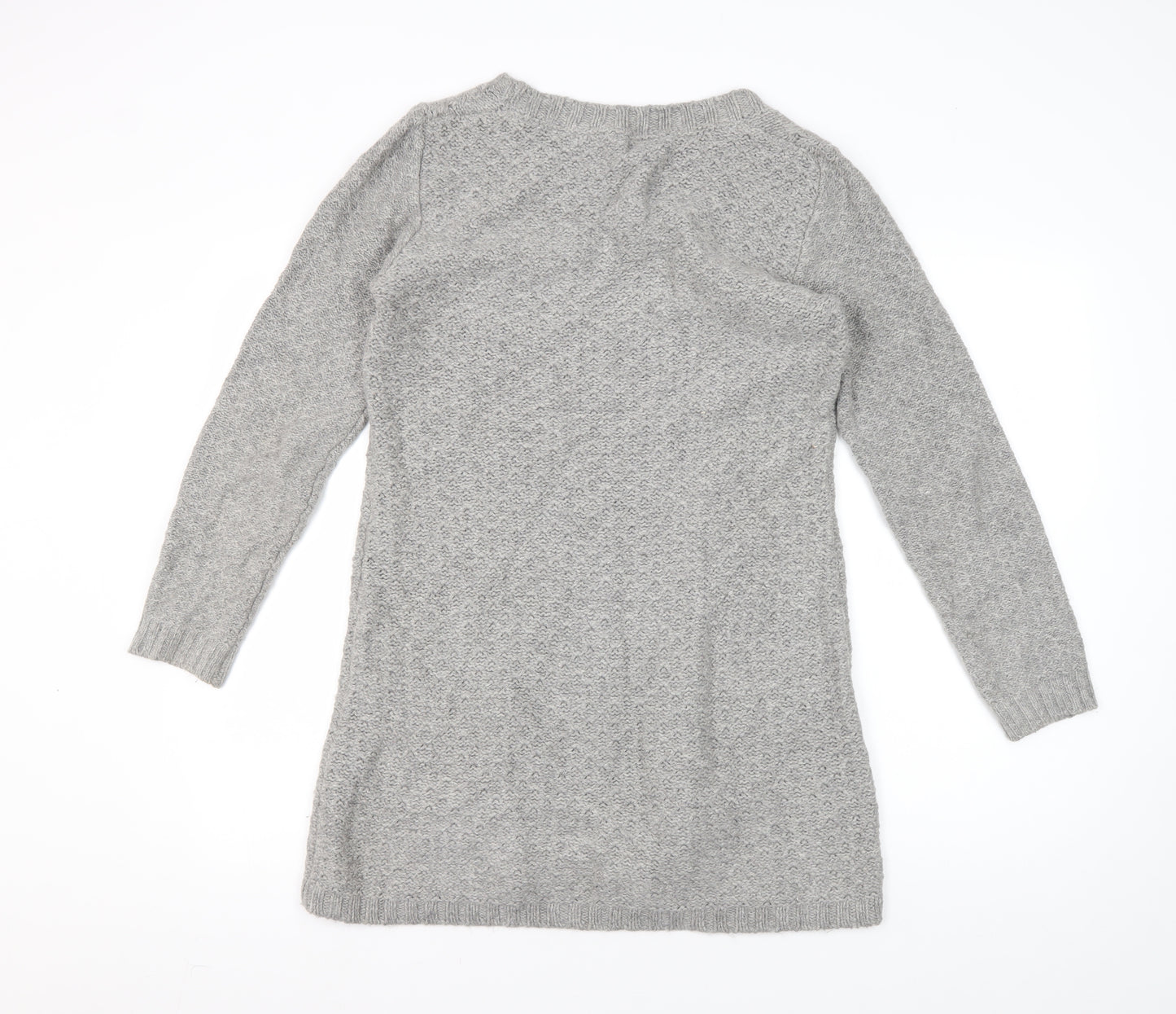 White Stuff Women's Grey Cable-Knit Pullover Jumper 10