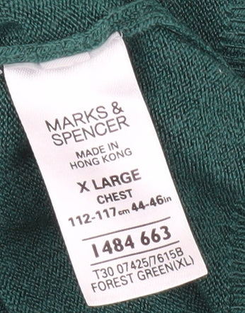 Marks and Spencer Men's Green Pullover Jumper XL