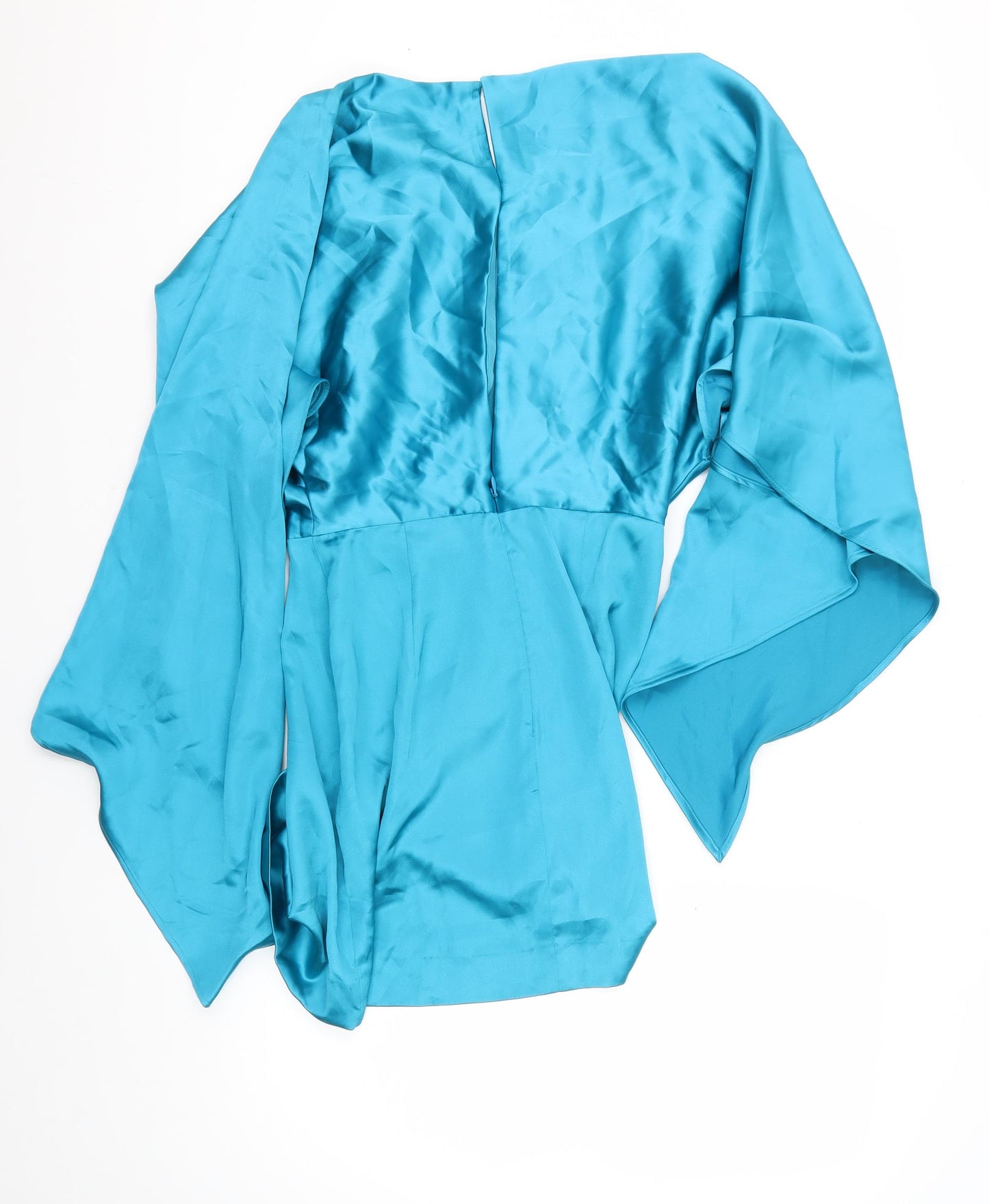 Zara Women's Blue Satin Dress S Size