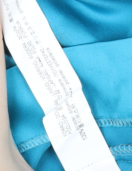 Zara Women's Blue Satin Dress S Size