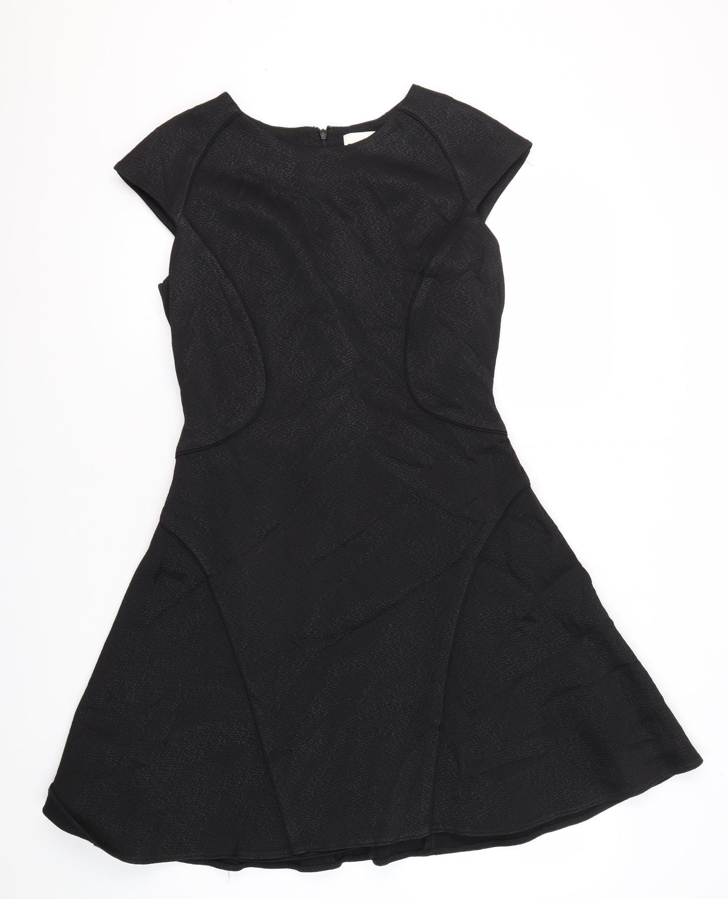 Reiss Women's Black Fit & Flare Dress, Size 12