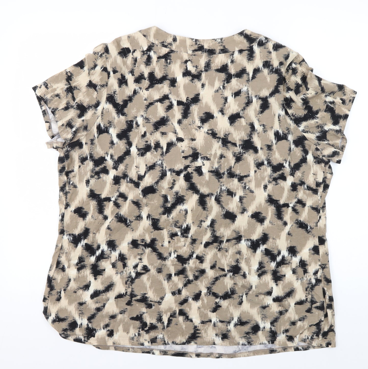 Ruby Rd. Women's Beige Animal Print T-Shirt