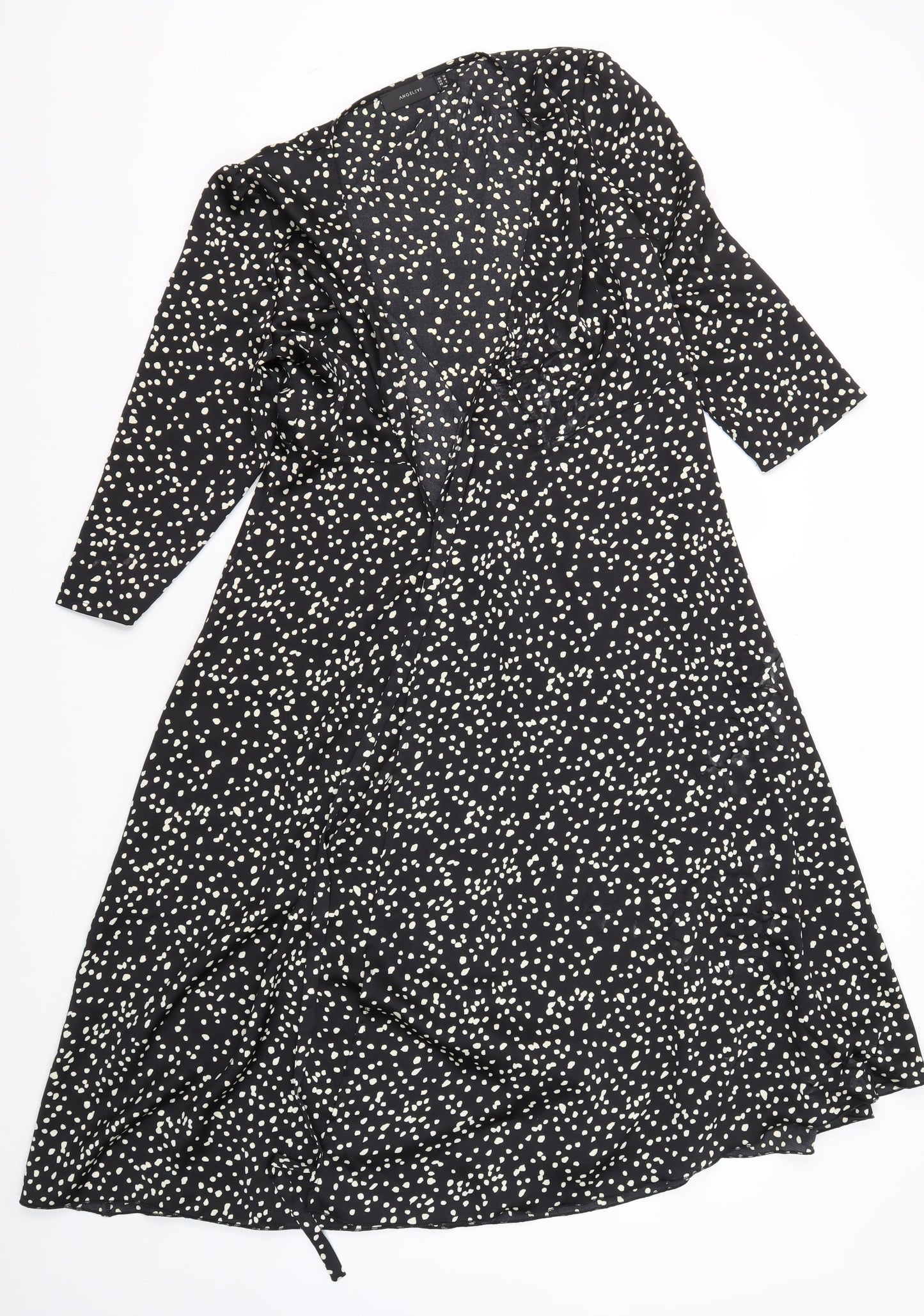 AngelEye Women's Black Polka Dot Dress Size 12