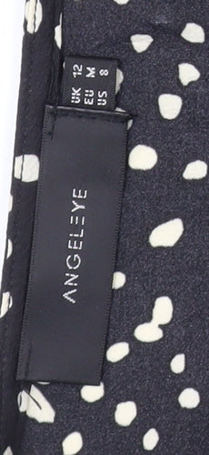 AngelEye Women's Black Polka Dot Dress Size 12
