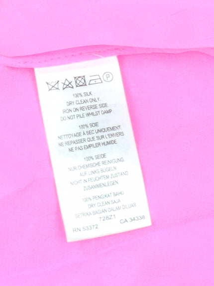 French Connection Women's Pink Silk Tank Top - Size 6