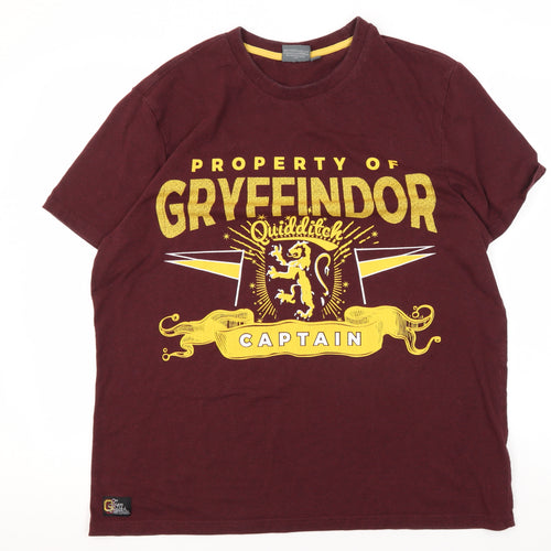 Harry Potter Unisex Red XL T-Shirt, Quidditch Style