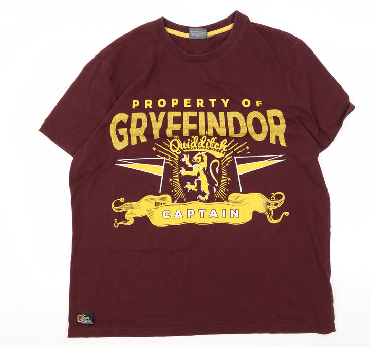 Harry Potter Unisex Red XL T-Shirt, Quidditch Style