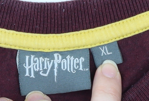 Harry Potter Unisex Red XL T-Shirt, Quidditch Style