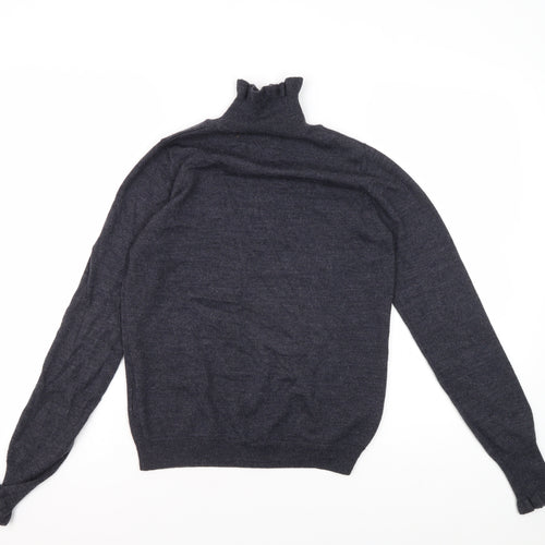 Nümph Women's Black Mock Neck Pullover, Size S