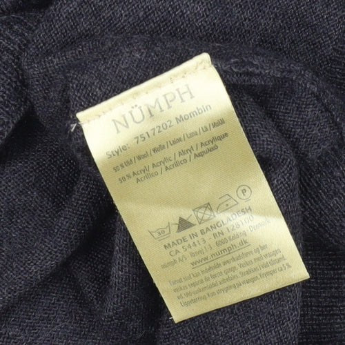 Nümph Women's Black Mock Neck Pullover, Size S