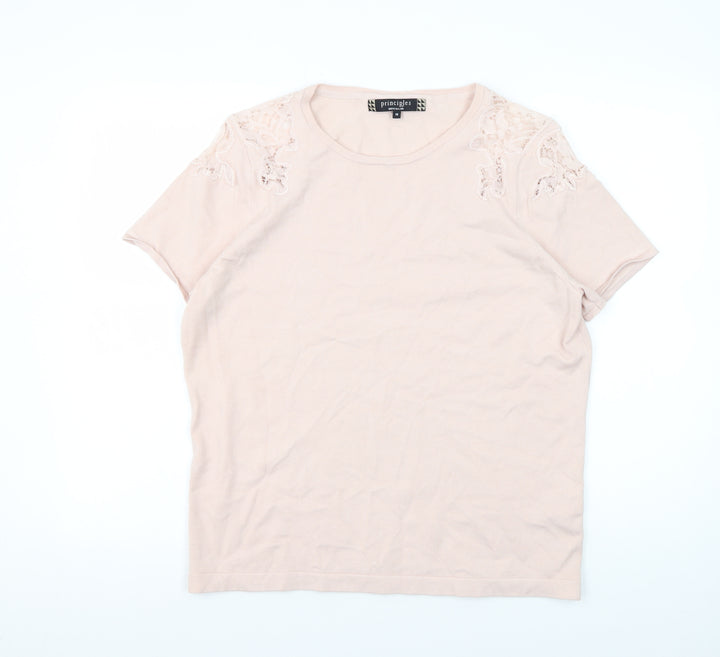 Principles Women's Pink T-Shirt Size 18 Embroidered