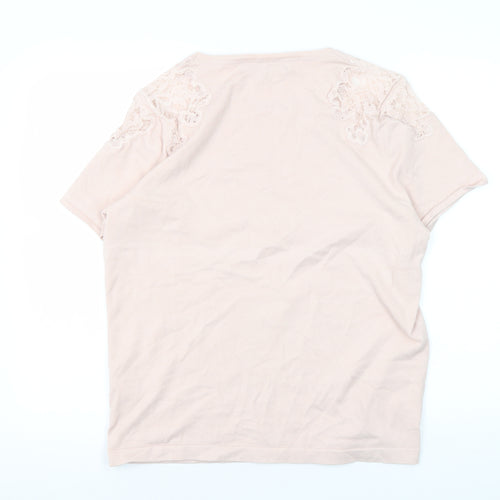 Principles Women's Pink T-Shirt Size 18 Embroidered