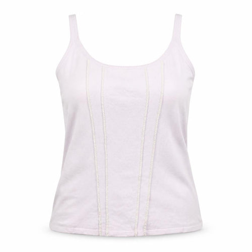 Linea Women's Ivory Knit Camisole Tank L Casual