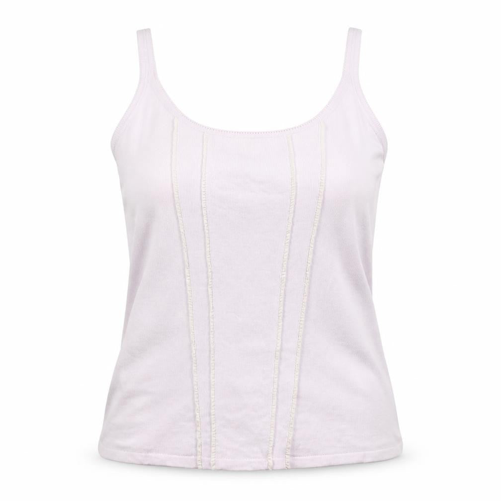 Linea Women's Ivory Knit Camisole Tank L Casual