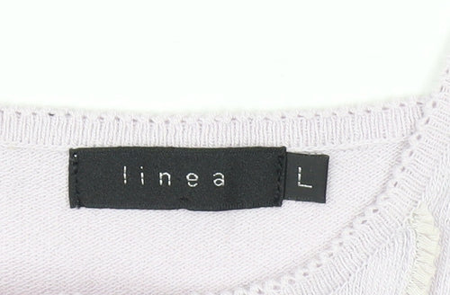 Linea Women's Ivory Knit Camisole Tank L Casual