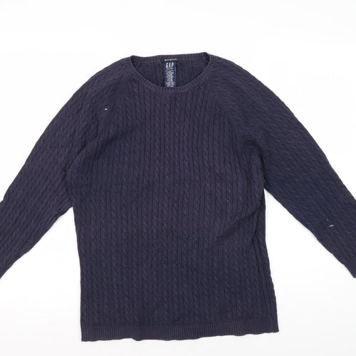 GAP Women's Blue XL Cable-Knit Jumper