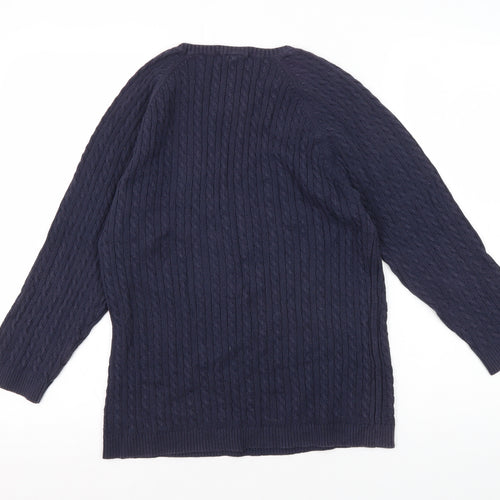 GAP Women's Blue XL Cable-Knit Jumper