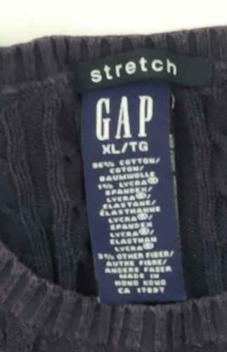 GAP Women's Blue XL Cable-Knit Jumper