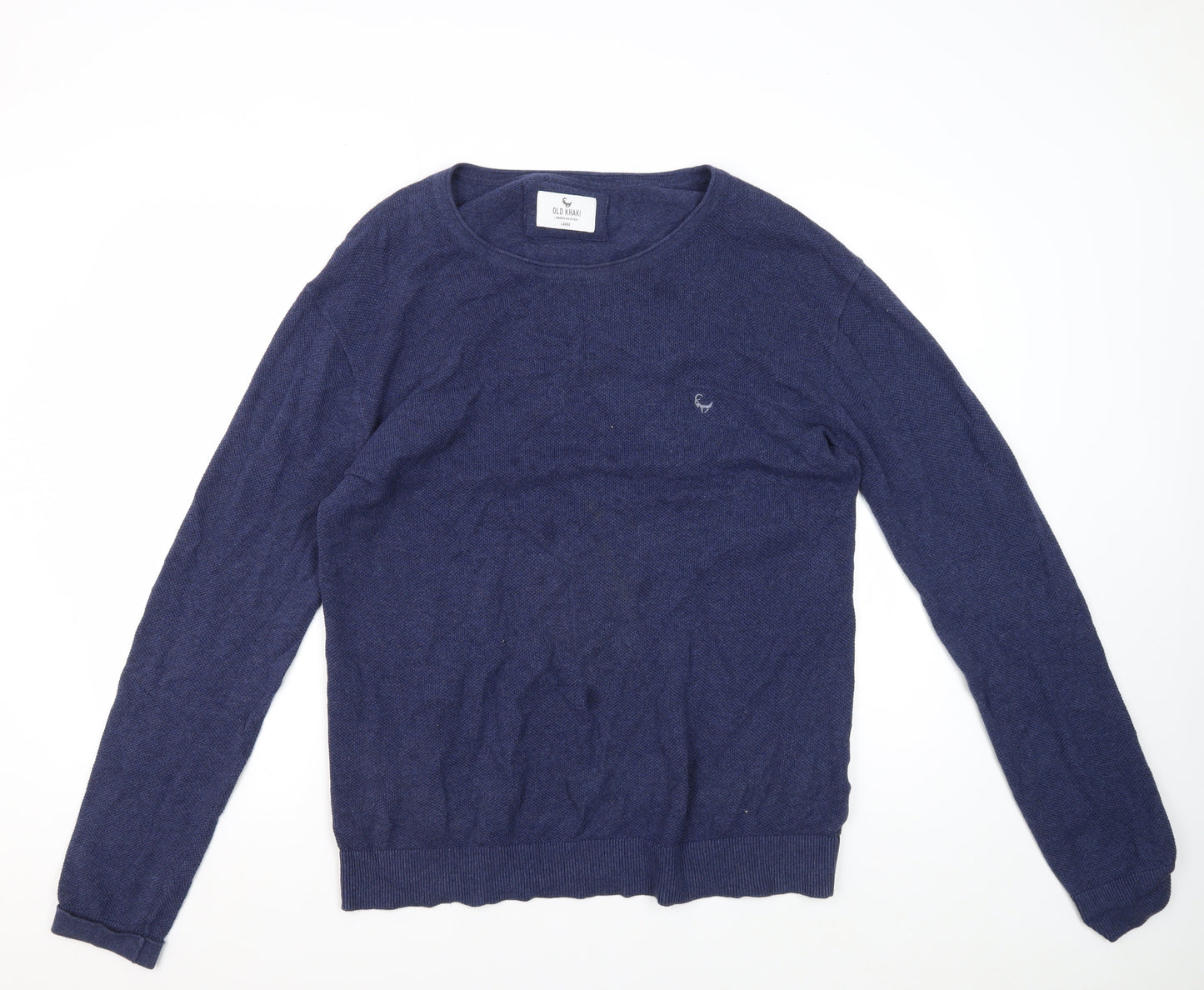 Old Khaki Men's Blue Cotton Pullover Jumper Size L