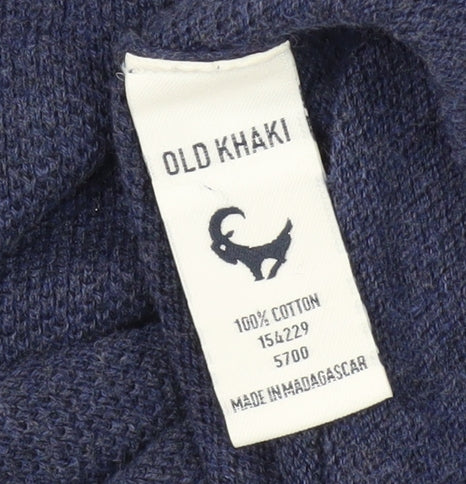 Old Khaki Men's Blue Cotton Pullover Jumper Size L