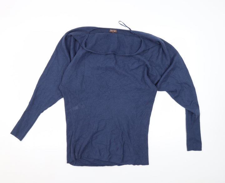 Phase Eight Women Blue Pullover, Size 12, Boat Neck, Knit