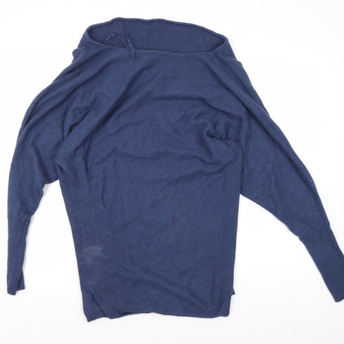 Phase Eight Women Blue Pullover, Size 12, Boat Neck, Knit