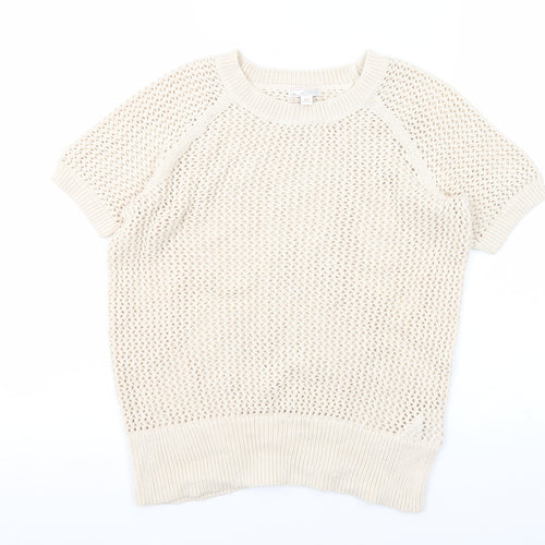 Gap Women's Beige XS Open-Knit Pullover Jumper