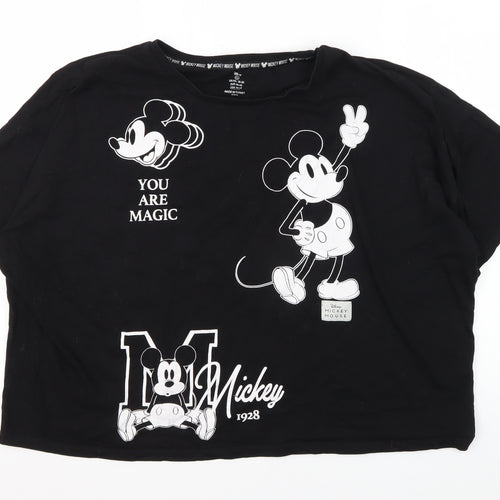 Disney Women's Black XL Mickey Mouse T-Shirt