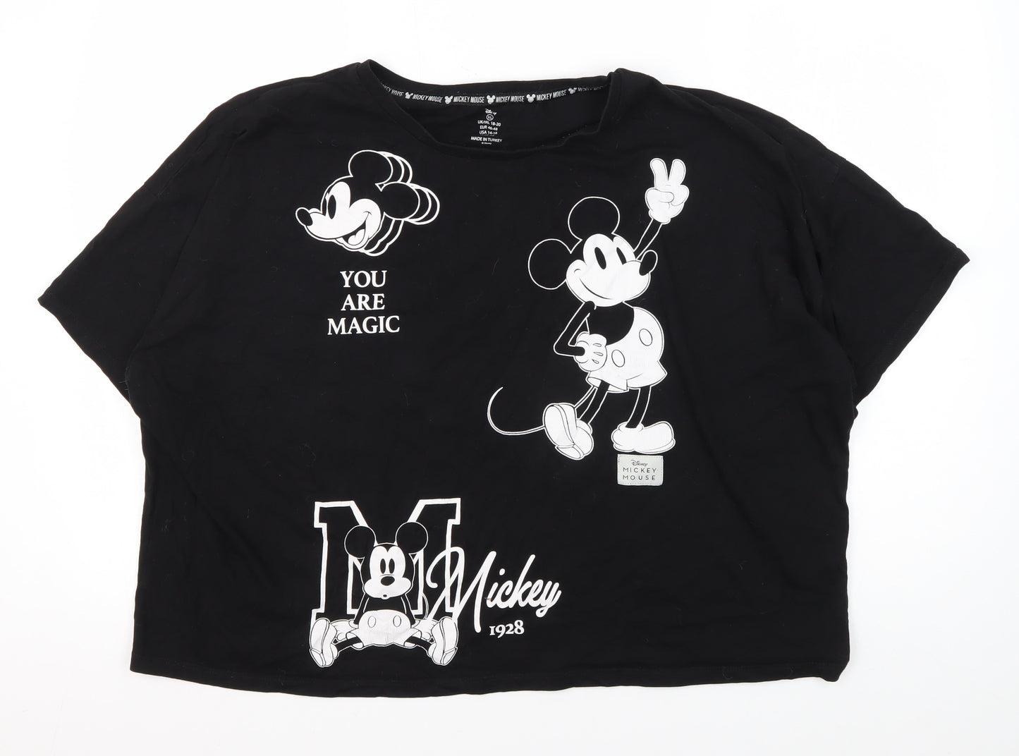 Disney Women's Black XL Mickey Mouse T-Shirt