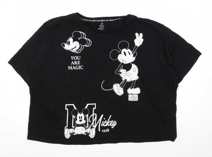 Disney Women's Black XL Mickey Mouse T-Shirt