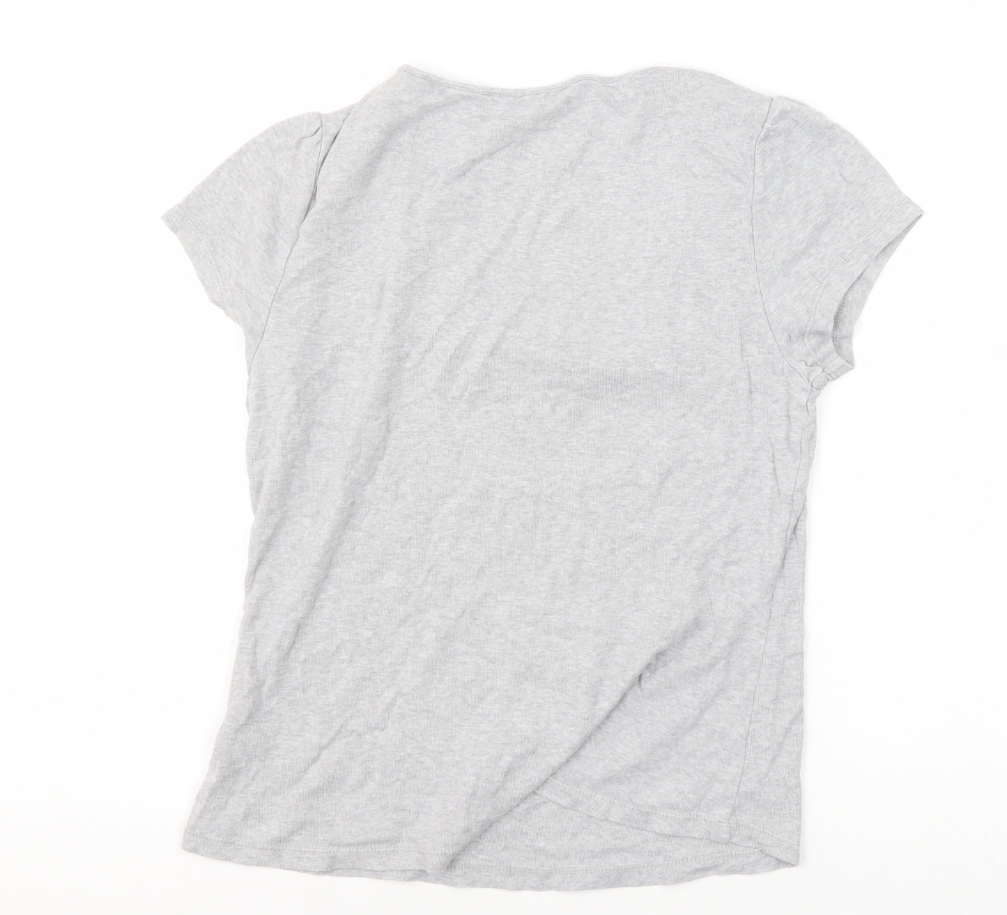 Rocha Women’s Grey T-Shirt, Size 14, Short Sleeve