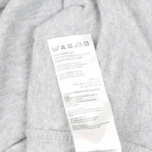 Rocha Women’s Grey T-Shirt, Size 14, Short Sleeve