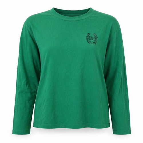 Pink Women's Green T-Shirt M Crew Neck Casual
