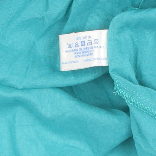 Oasis Women's Blue Sleeveless Tunic Blouse Size 10