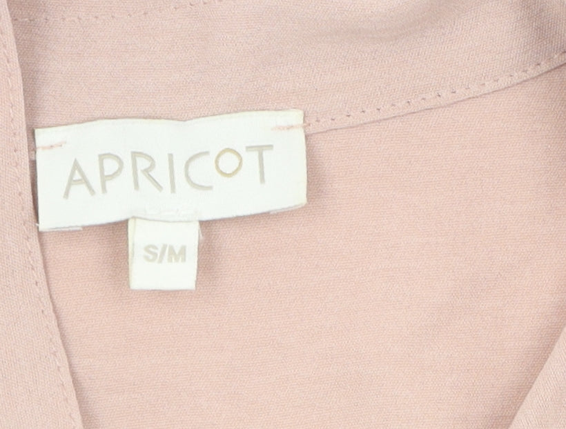 Apricot Women's Pink Shirt Dress S 3/4 Sleeve Collared