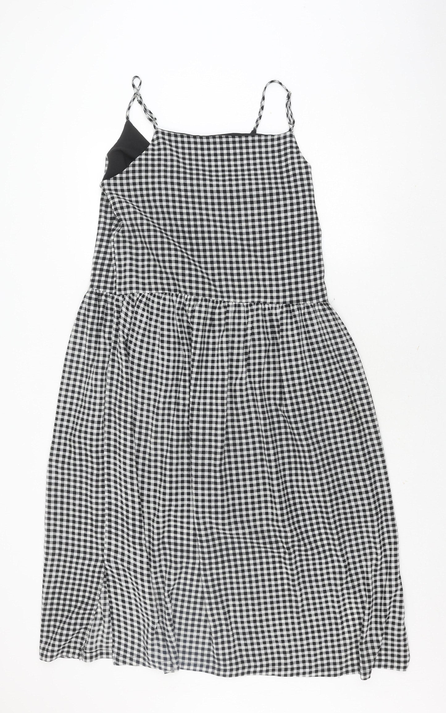 Hush Women's Black Check Slip Dress M