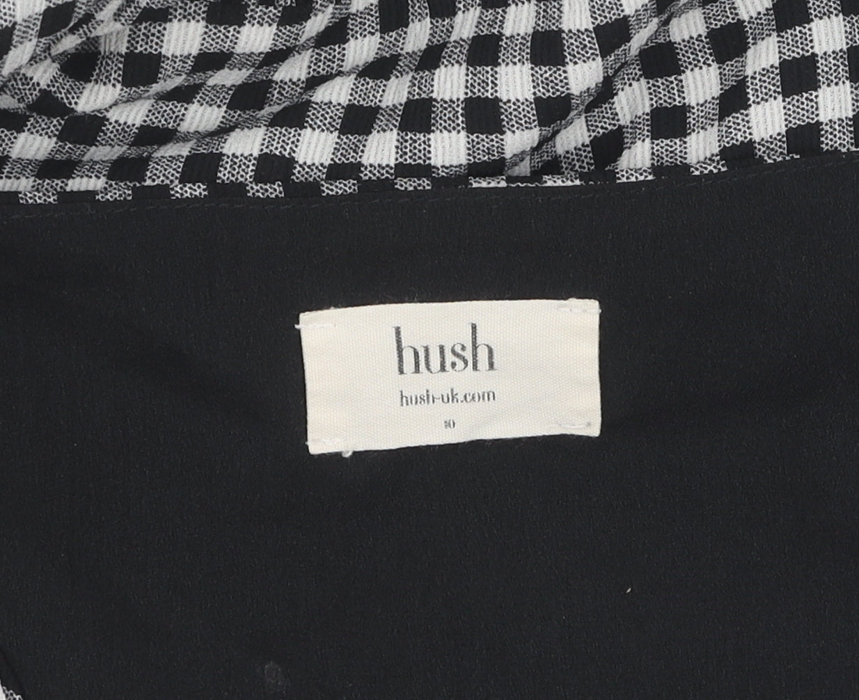 Hush Women's Black Check Slip Dress M