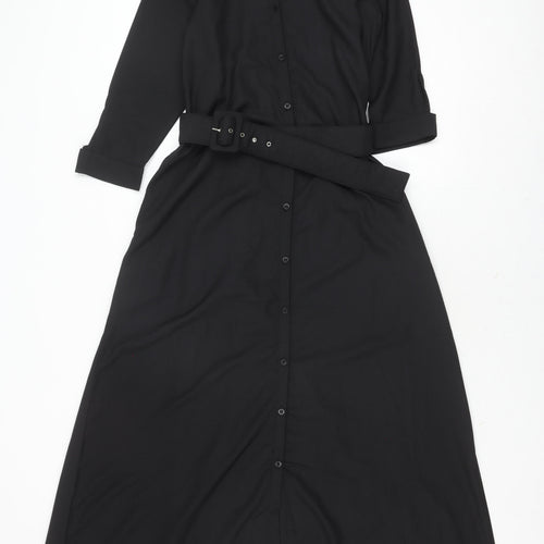 Dancing Leopard Women's Black Shirt Dress Size 10
